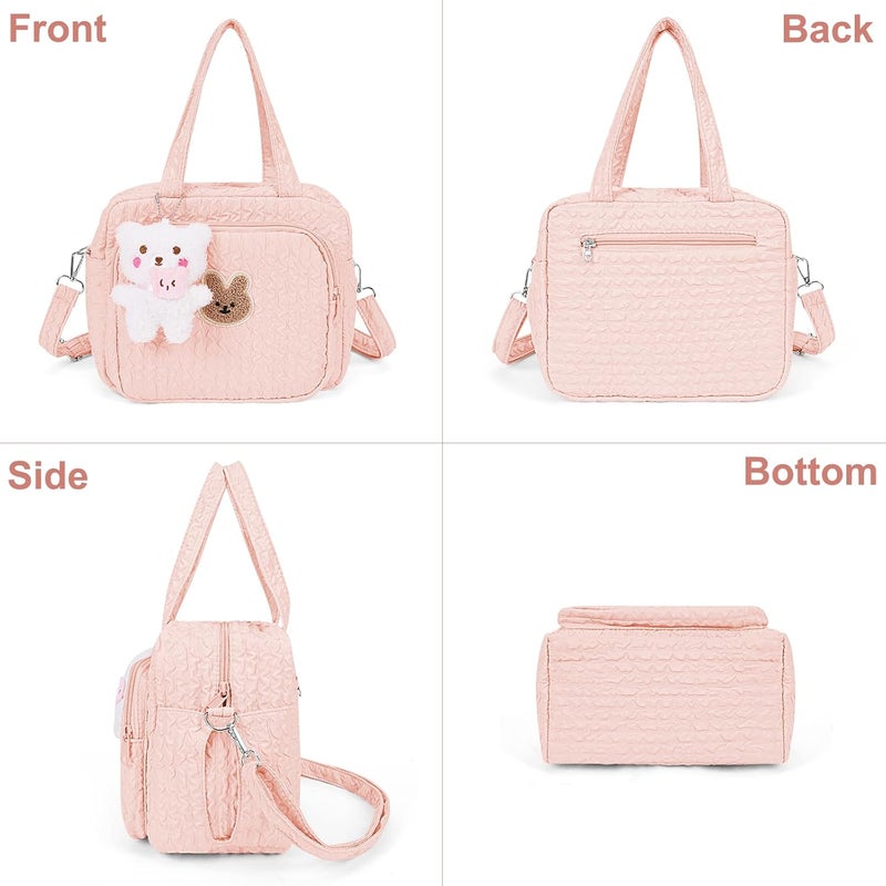 Lushandy Baby Diaper Bag Tote, Mommy Bag Cute Diaper Bags Crossbody Baby Bags for Girl Pañaleras Para Beb - Image 2